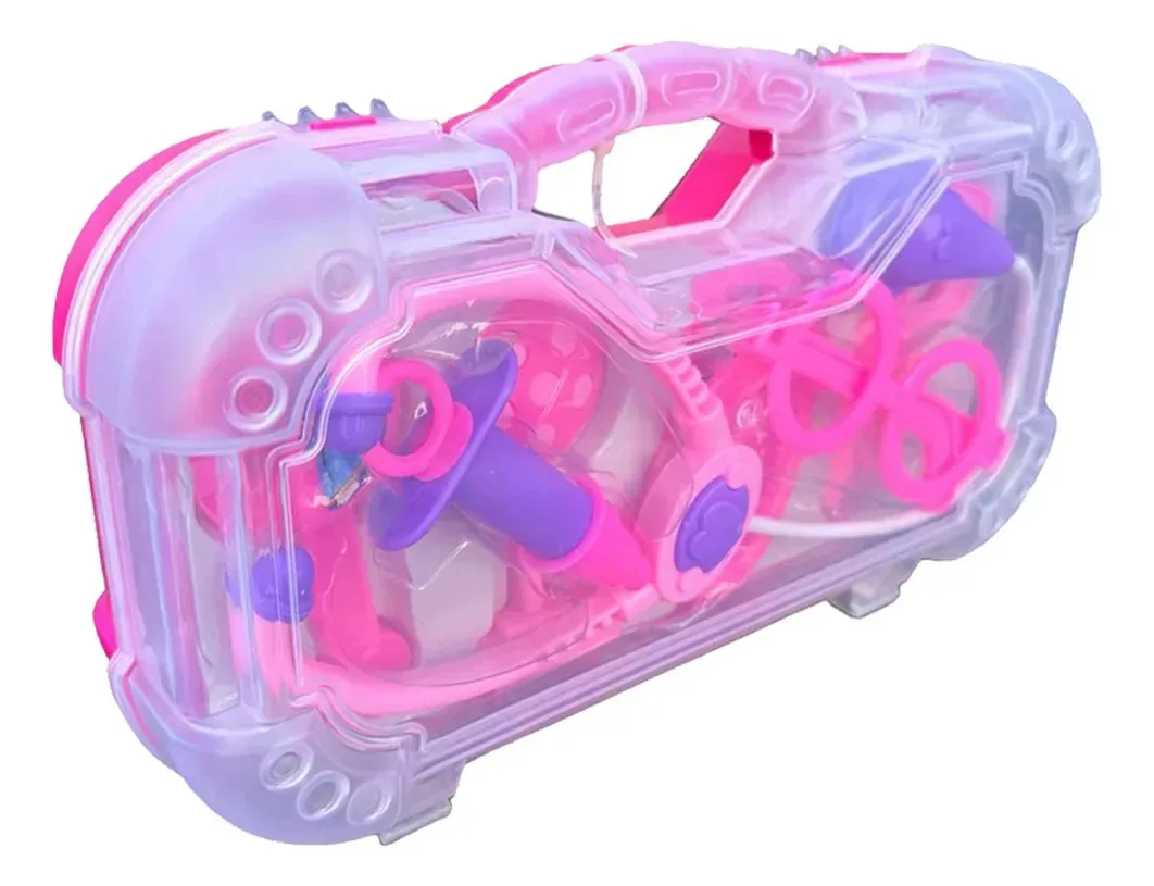 Maleta Mini Doutor Completa Com Estetoscópio E Acessórios Brinquedo Educativo Faz De Conta Presente Menino Criatividade Coordenação Motoraprofissõesmenina 3 Anos Resistente Kit Médico Infantil Rosa