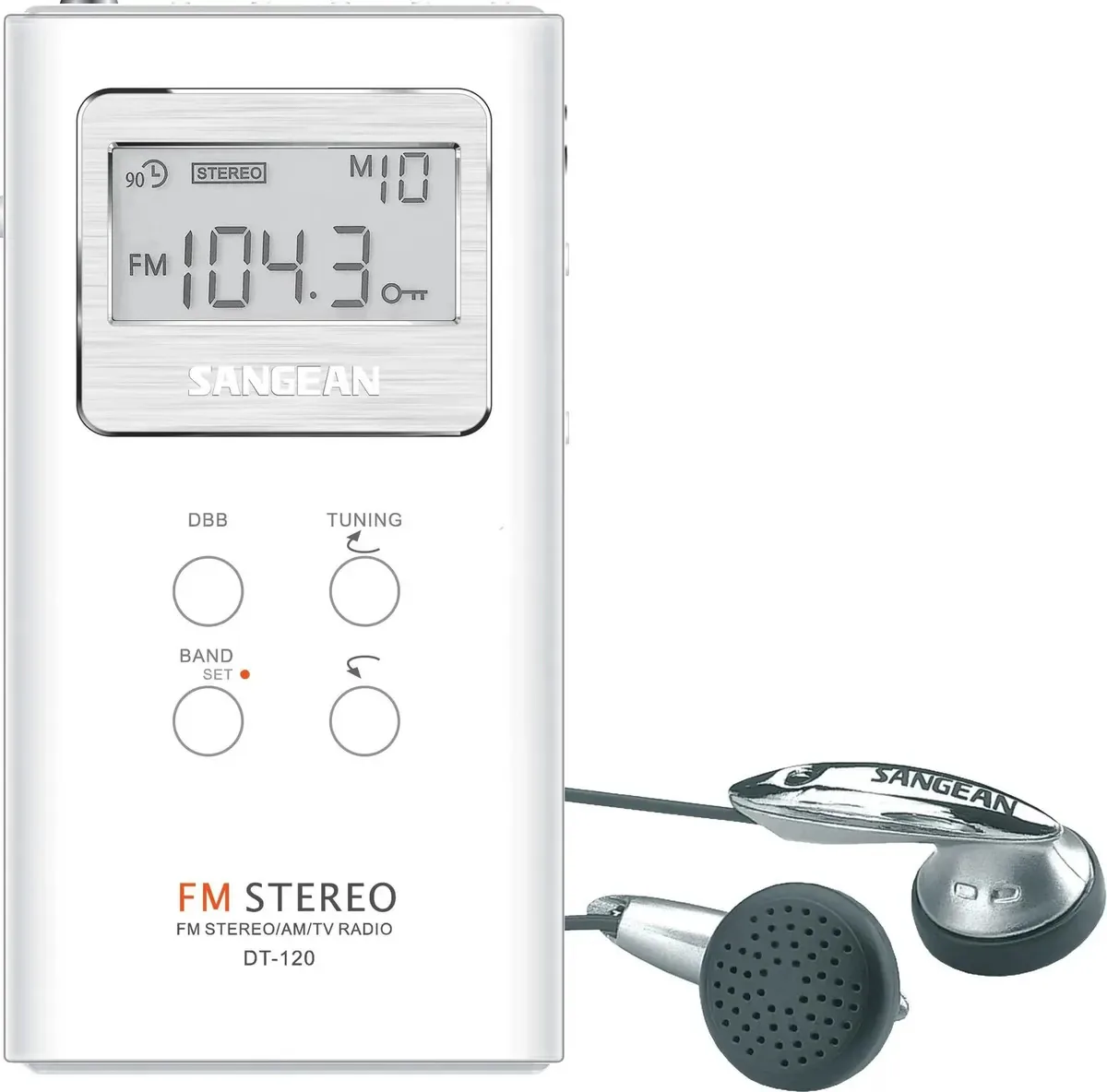 Rádio compacto Sangean Dt-120 Receptor de bolso estéreo Am/Fm