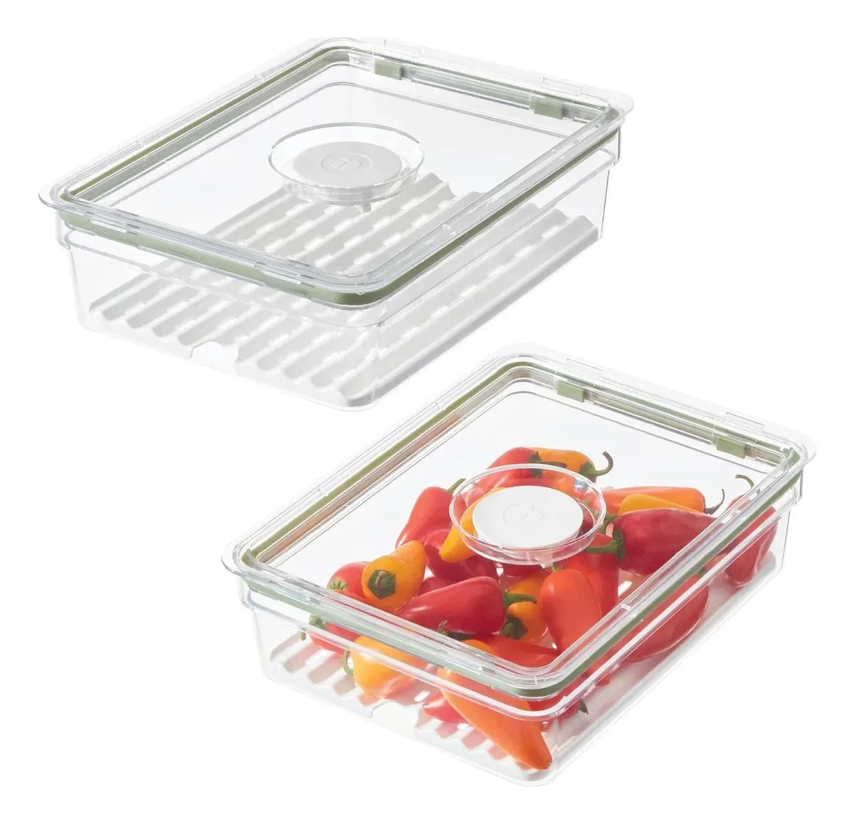 Recipiente hermético transparente Idesign para frutas e vegetais