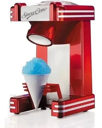 Máquina de Sorvete Retrô Nostalgia Vermelha, para Gelo Raspado