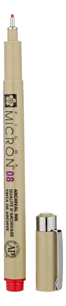 Caneta Sakura Pigma Micron 0,50 Mm Red Bulk