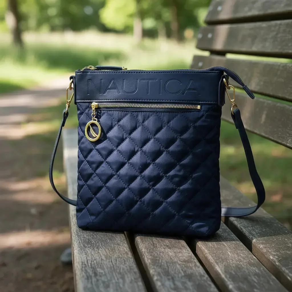 Bolsa crossbody Nautica Capitonado - azul-marinho