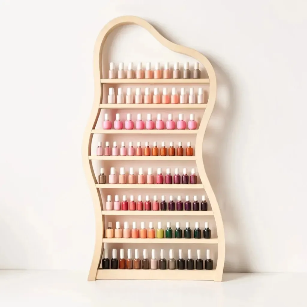 Prateleira Porta Esmaltes Organizador Para Esmalteria Cor Organico