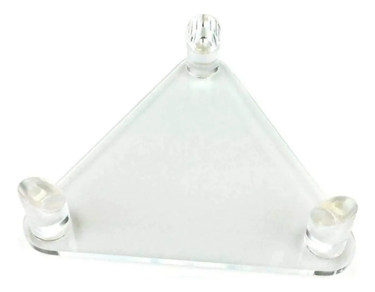 Suporte triangular para bolas de futebol ou expositor Uwariloy O luxuoso suporte de bolas de acrílico contém bolas de voleibol, basquete ou bolas de futebol.