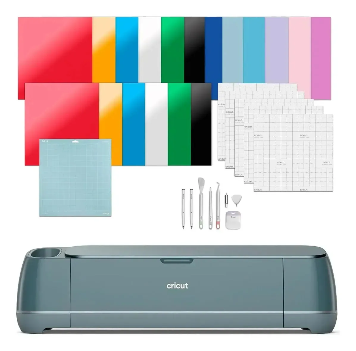 Cricut Kit Maker 4 Plotter de Recorte, Cor Eucalipto. Inclui Máquina, Materiais e Acessórios