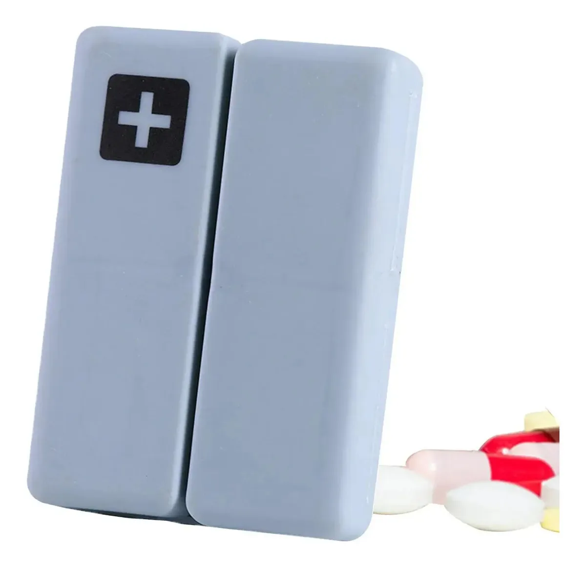 Organizador de comprimidos de viagem dobrável, organizador de comprimidos — organizador semanal portátil de comprimidos, dispensador de armazenamento, estojos, medicamentos para 7 dias, à prova de...