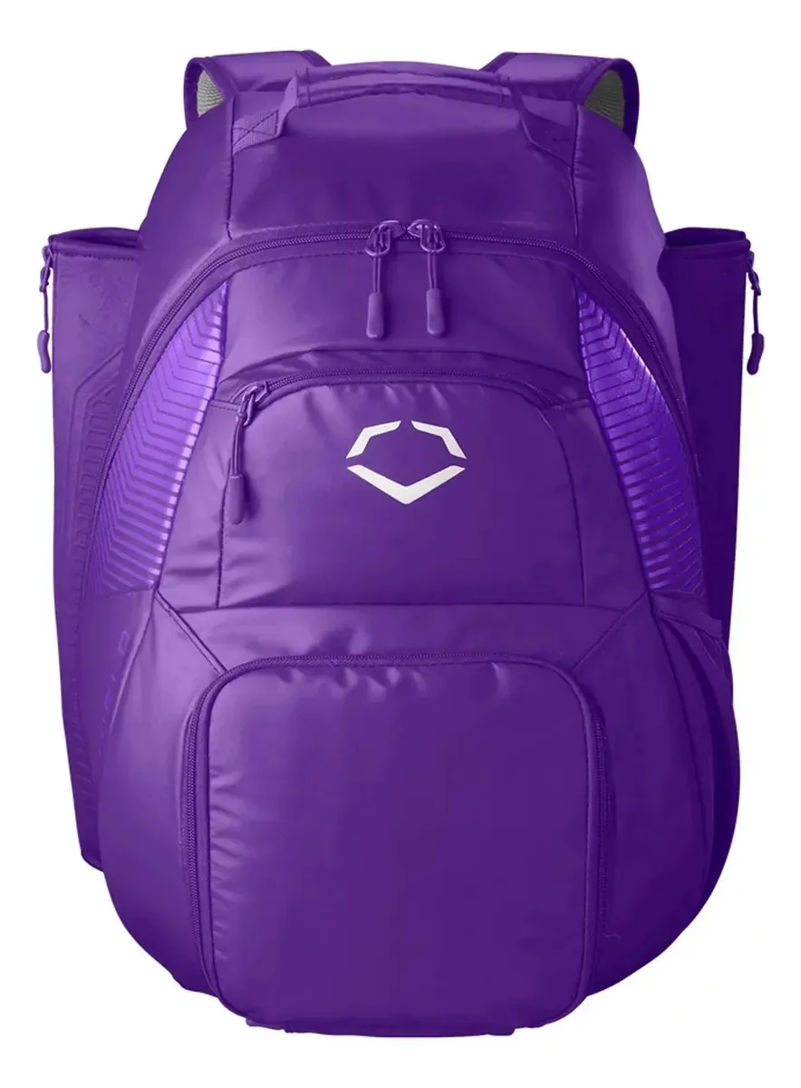 Mochila Baseball Softball Evoshield Tone Set Wb5730 para adultos, cor roxa escura, design de tecido liso