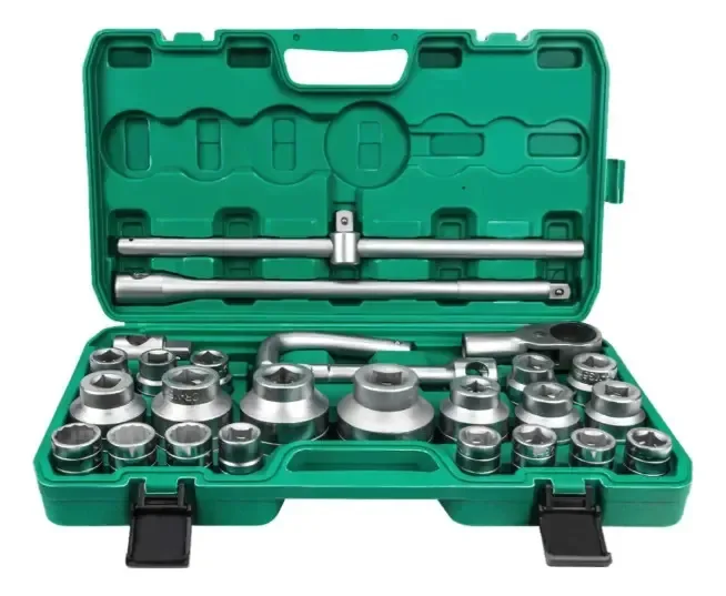 Jogo De Soquete Estriado 3/4 Pol. 21 - 65 Mm 26 Pcs