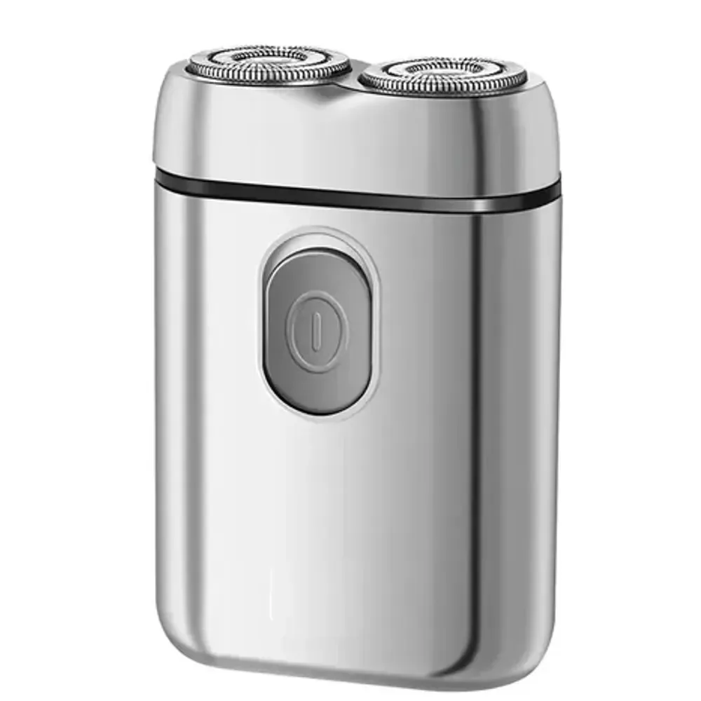 Barbeadores elétricos prateados para homens Barbeador de barba 3D, aparador de barba flutuante 3D, aparador de barba sem fio com carregamento rápido USB
