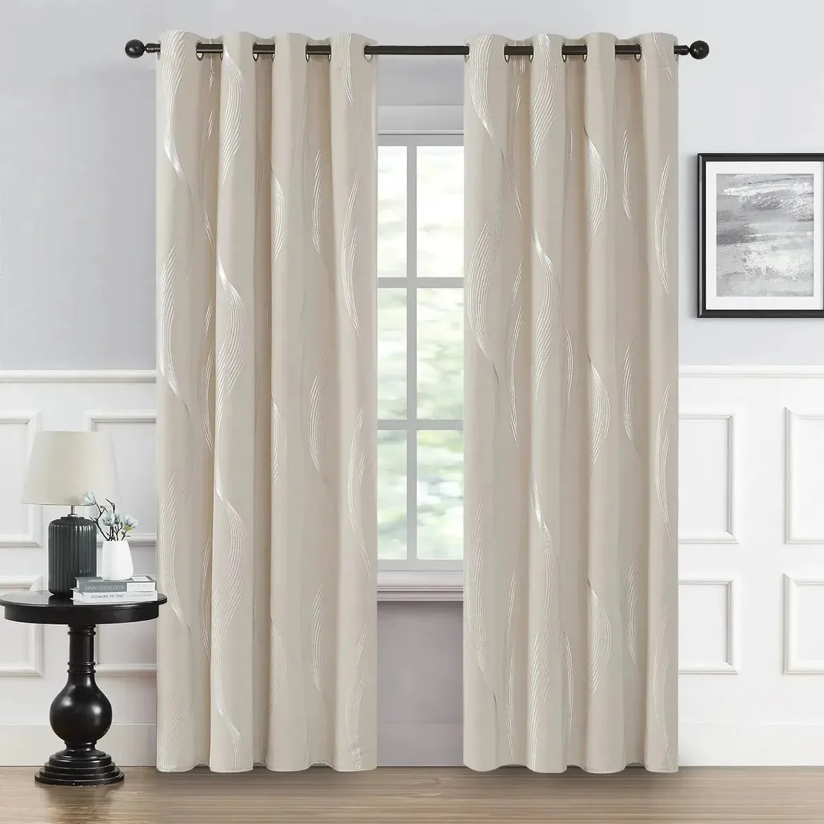 Cortinas de 2 painéis Cortinas de quarto Cortinas opacas Cortinas opacas de sala de estar Cortinas econômicas Cortinas opacas longas