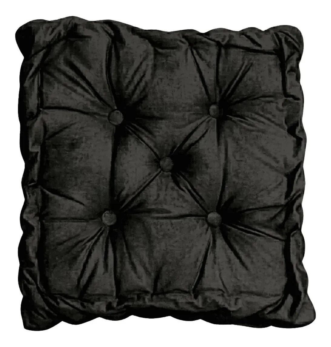 Almofada Quadrada Casas Valencia Diversos 50x50cm Suede Preto Liso