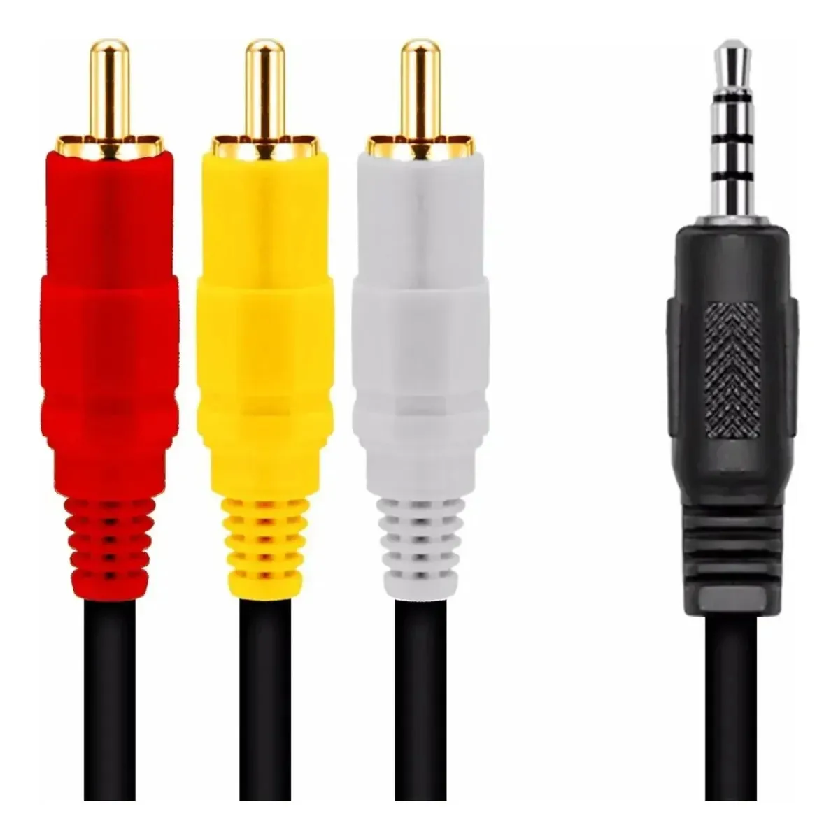 Cabo P2 X 3 Rca Áudio E Vídeo Para Tv Dvd Projetor Som