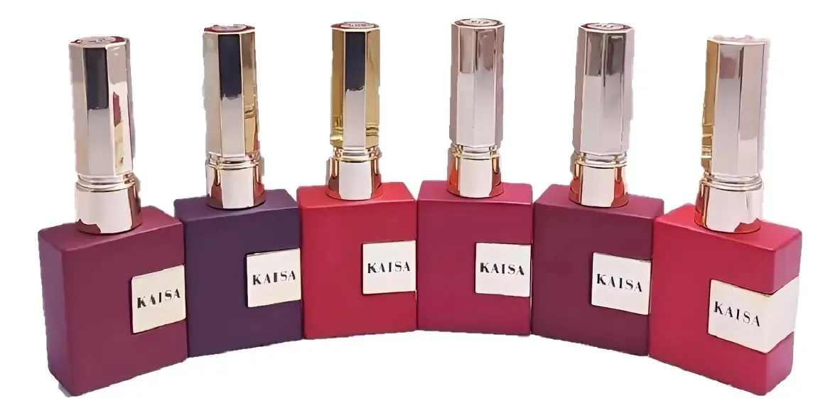 Kit 6 Esmaltes Em Gel Luxo Kaisa 15ml Para Unhas Acrigel Cor Vermelho