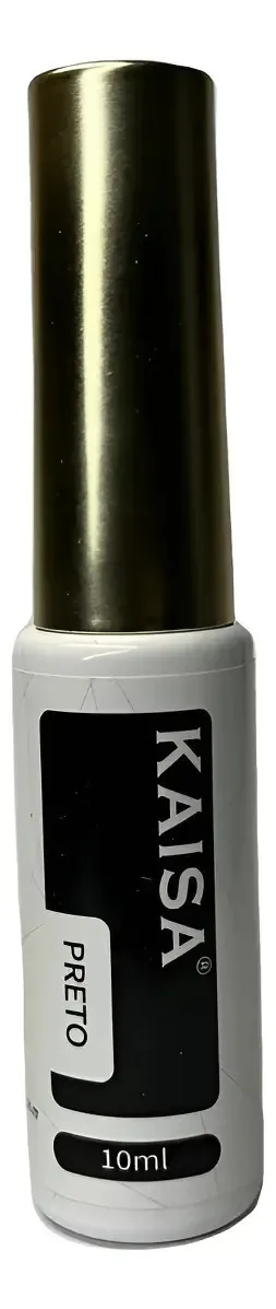 Esmalte Em Gel Com Ponta Fina Kaisa 10ml Decoração Unhas Cor Preto