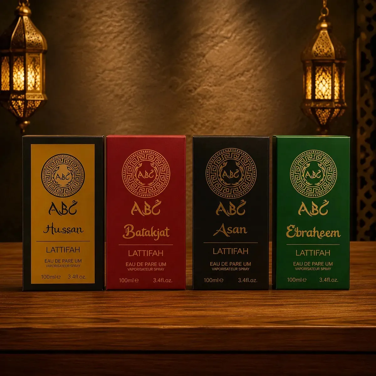 4 Perfume Árabe Masculino Alta Fixação Amadeirado