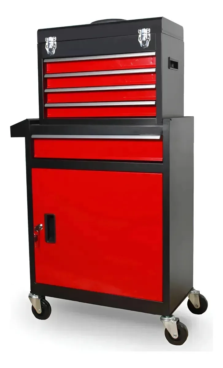 Combo Organizer Rack e Armário de Ferramentas - Vermelho