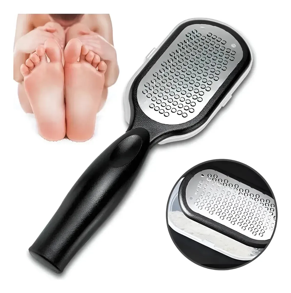 Lixa De Pé Aço Inox Removedor De Calos - Alisa Pé E Mão