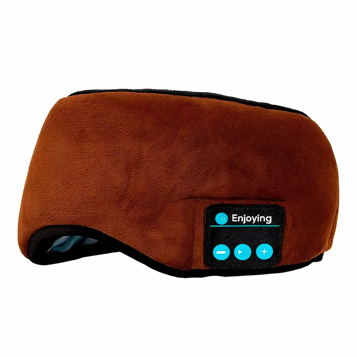 Máscara de Dormir Bluetooth Marrom com Fones Integrados para Profundo