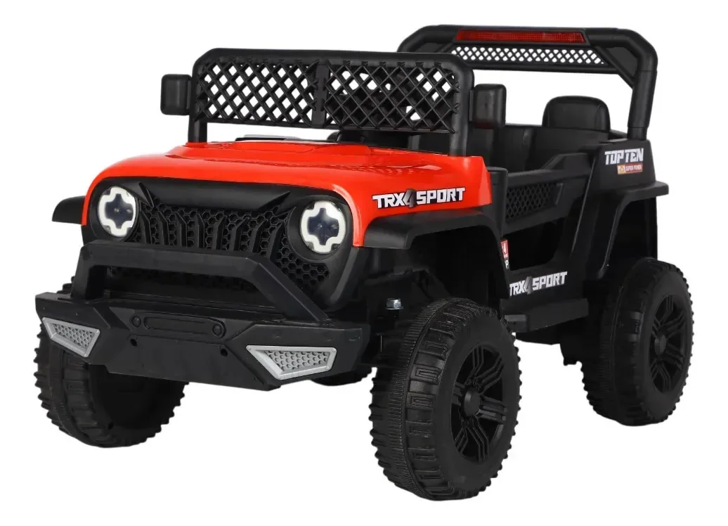 Carrinho Eletrico Jipe Jipinho Jeep Buggy 12v Usb Cor Vermelho