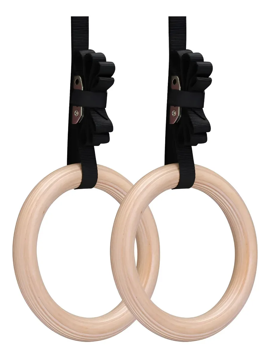 Anéis de fitness olímpicos, pulseira de calistenia e fivelas