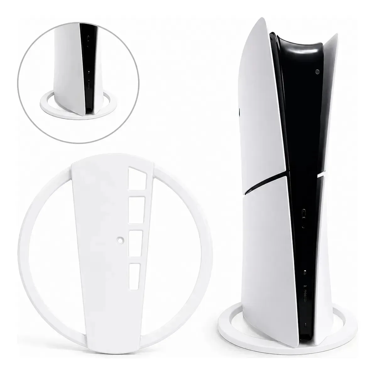 Suporte Mesa Base Vertical Para Playstation 5 Ps5 Branco