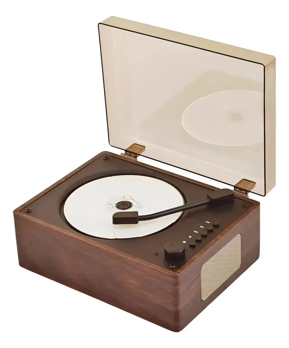 Leitor de CD de áudio portátil Fgxrkj com Bluetooth, dispositivo compacto e leve para reprodução de música, som nítido, conexão sem fio estável para uso doméstico e viagens