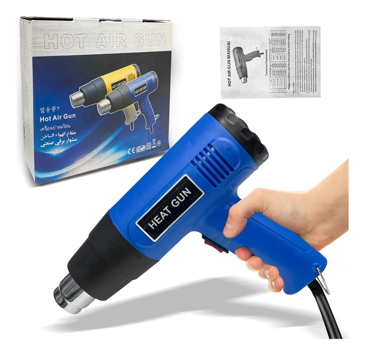 Soprador Térmico Profissional Pistola Quente 2000w 220v Azul