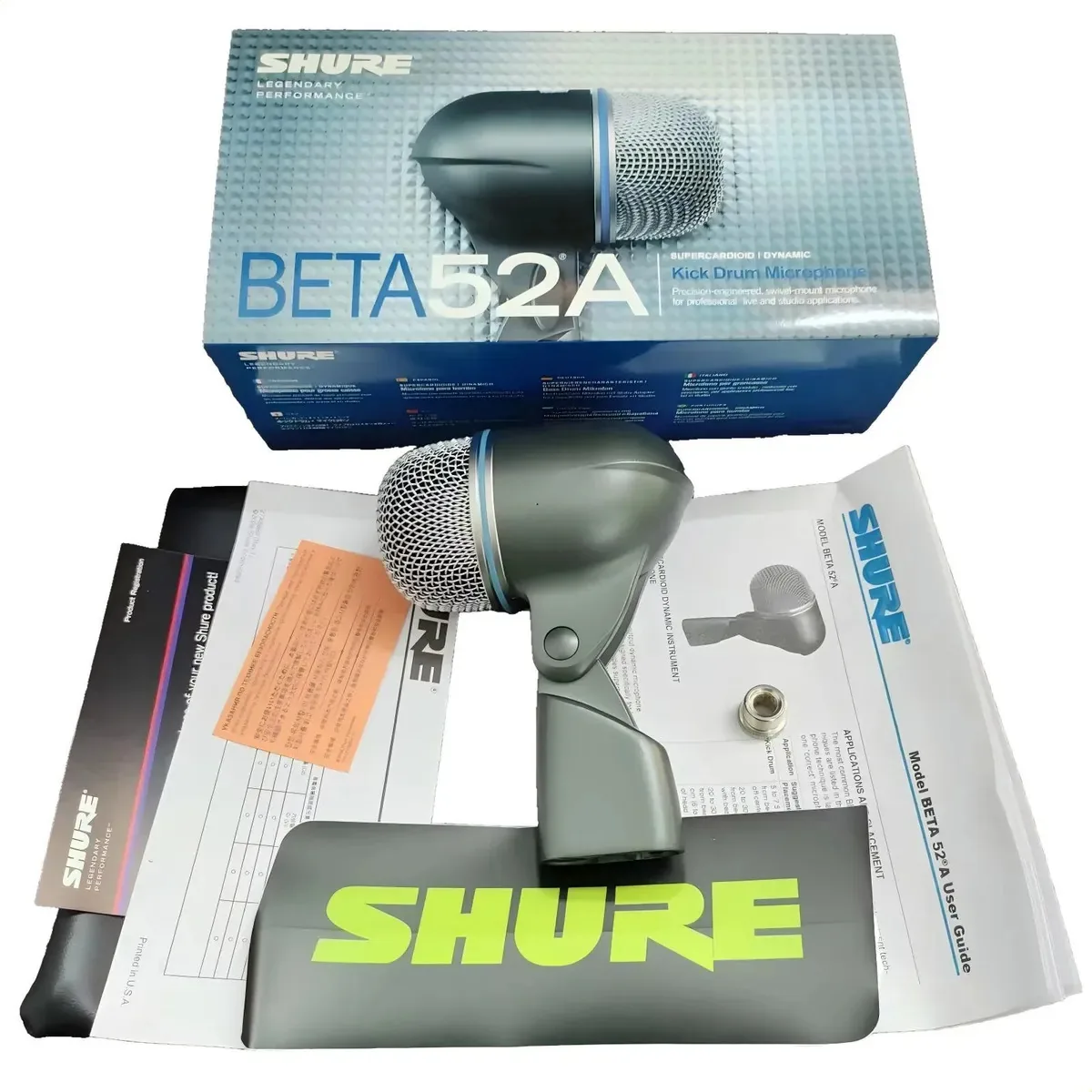 Microfone dinâmico com fio Shure Beta52a para Kick Drum