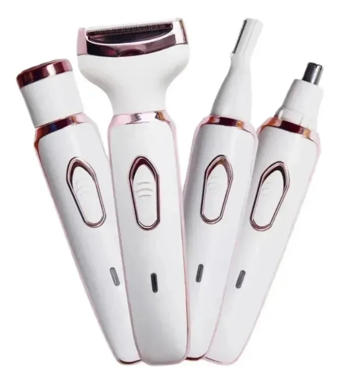 Conjunto De Depiladores Feminino 4 Em 1 Prático Recarregável