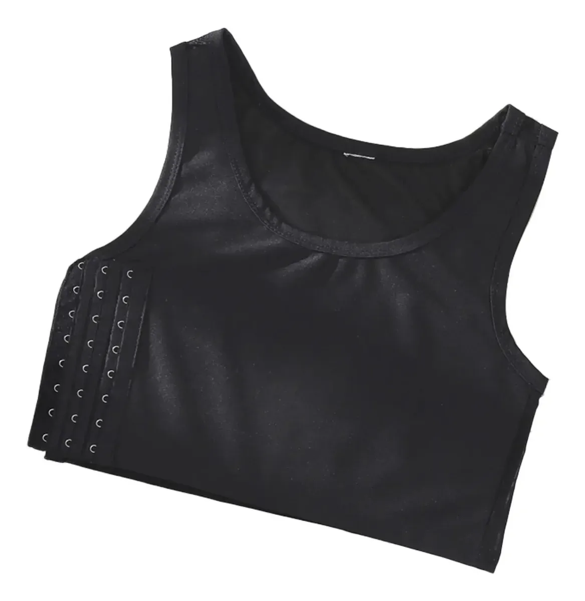 Camiseta Íntima De Compressão Peitoral W Tops Chest Binder Cor Preto Tamanho Gg/xl