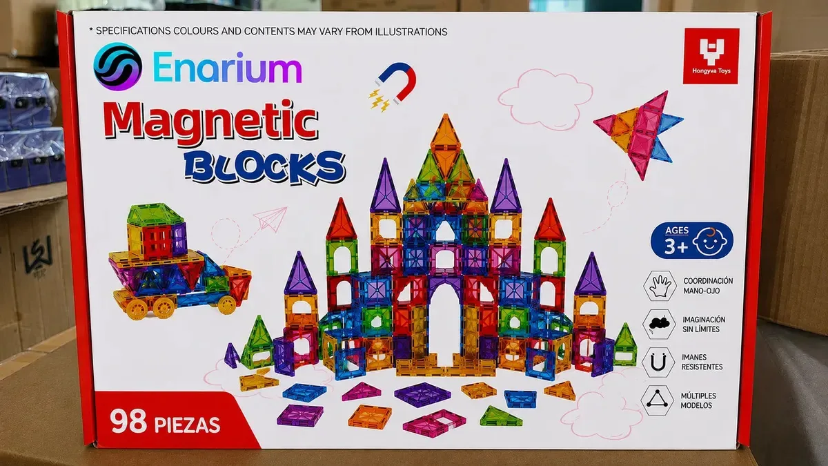 blocos magnéticos 98 peças 3D