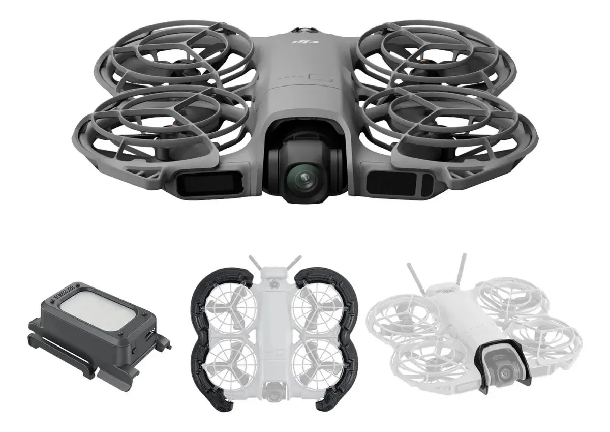 Drone Dji Neo 2 Bundle com equipamento iluminado e protetor