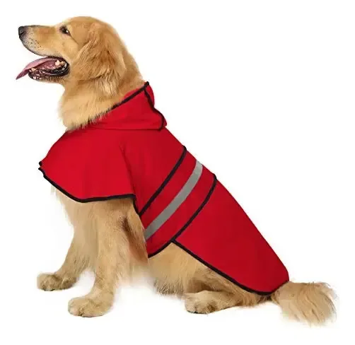 Capa de chuva com capuz para cachorro Hick Slicker Poncho para Net