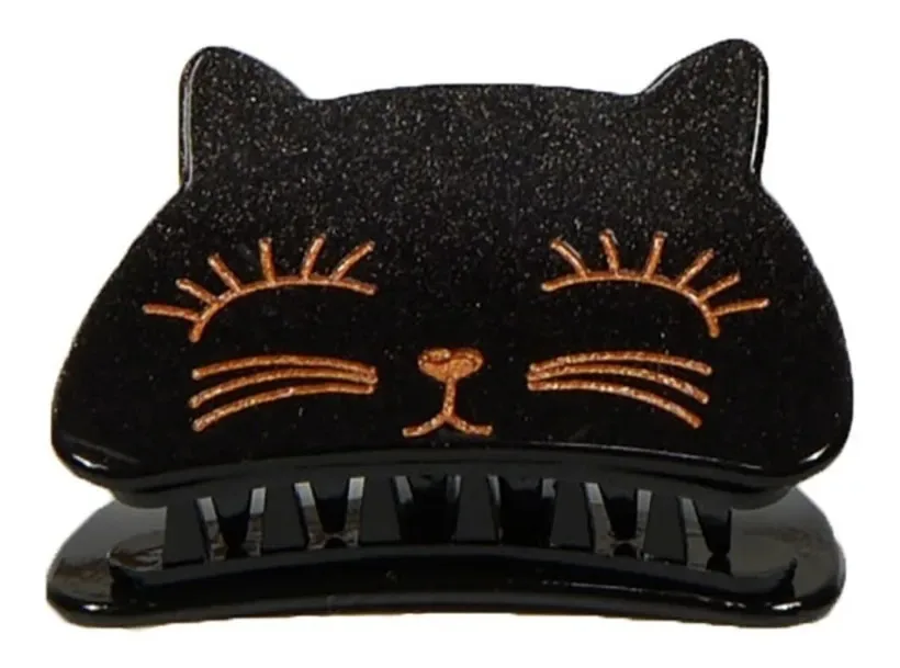 Clipe de cabelo de gato preto