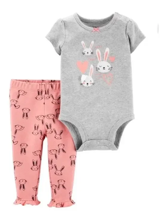 Carters- Roupas Para Bebe Menina Rosa 3 Meses