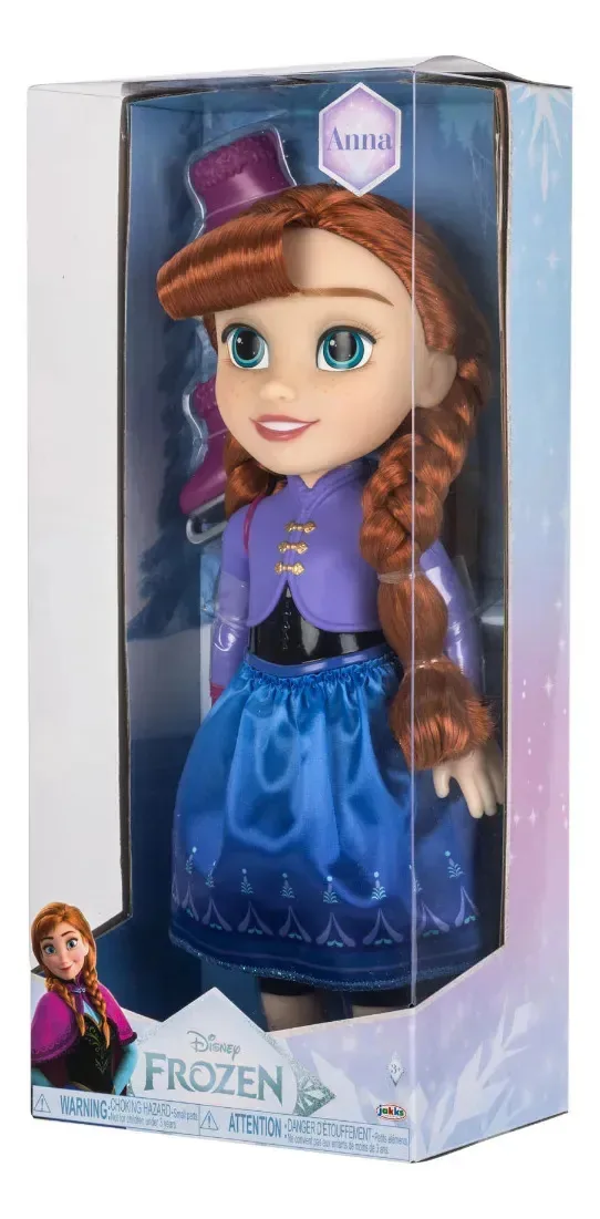 Boneca Disney Princess Anna Frozen com patins de gelo
