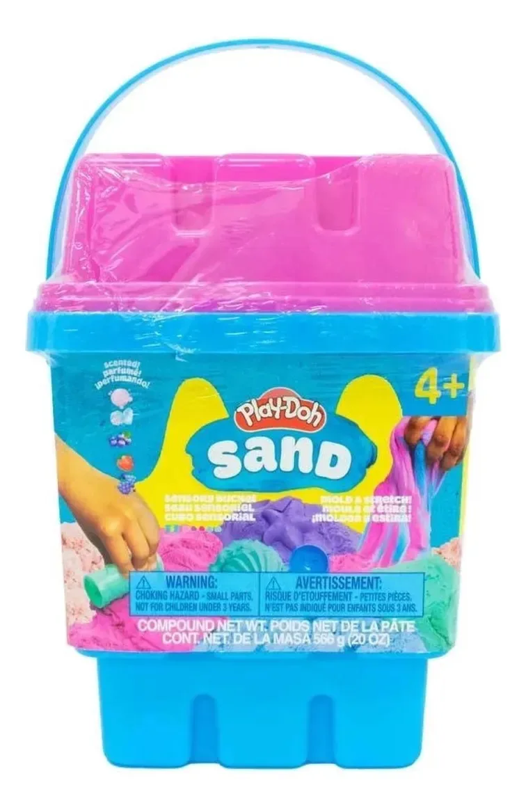 Arena Moldable Play Doh Sensory Cube, 6 cores e aromas, azul