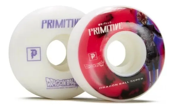Rodas para patins Primitive BLACK GOKU de 5.4cm de diâmetro branco