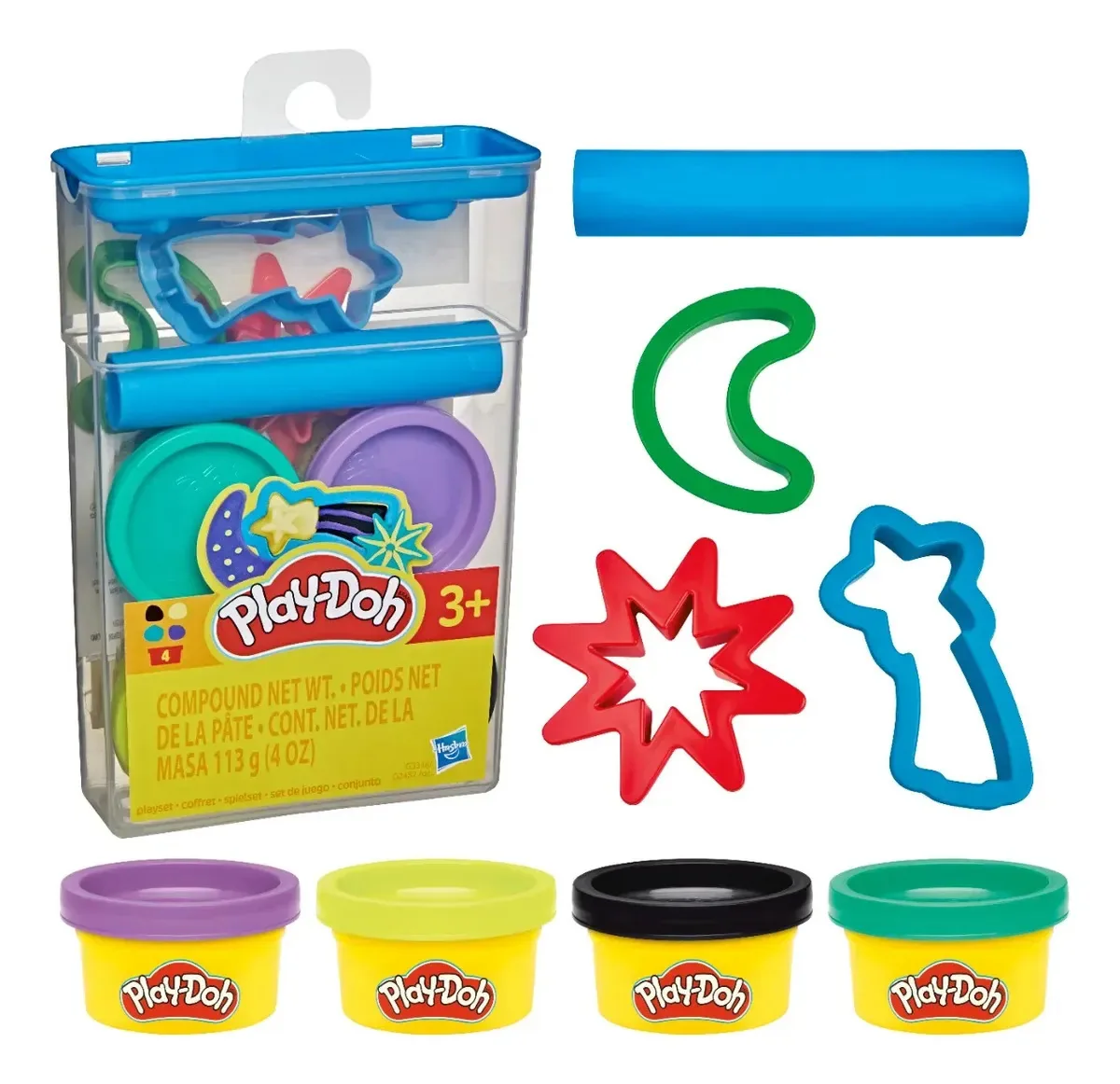 Massa De Modelar Espacial Pote Multicolor 113g Play-doh
