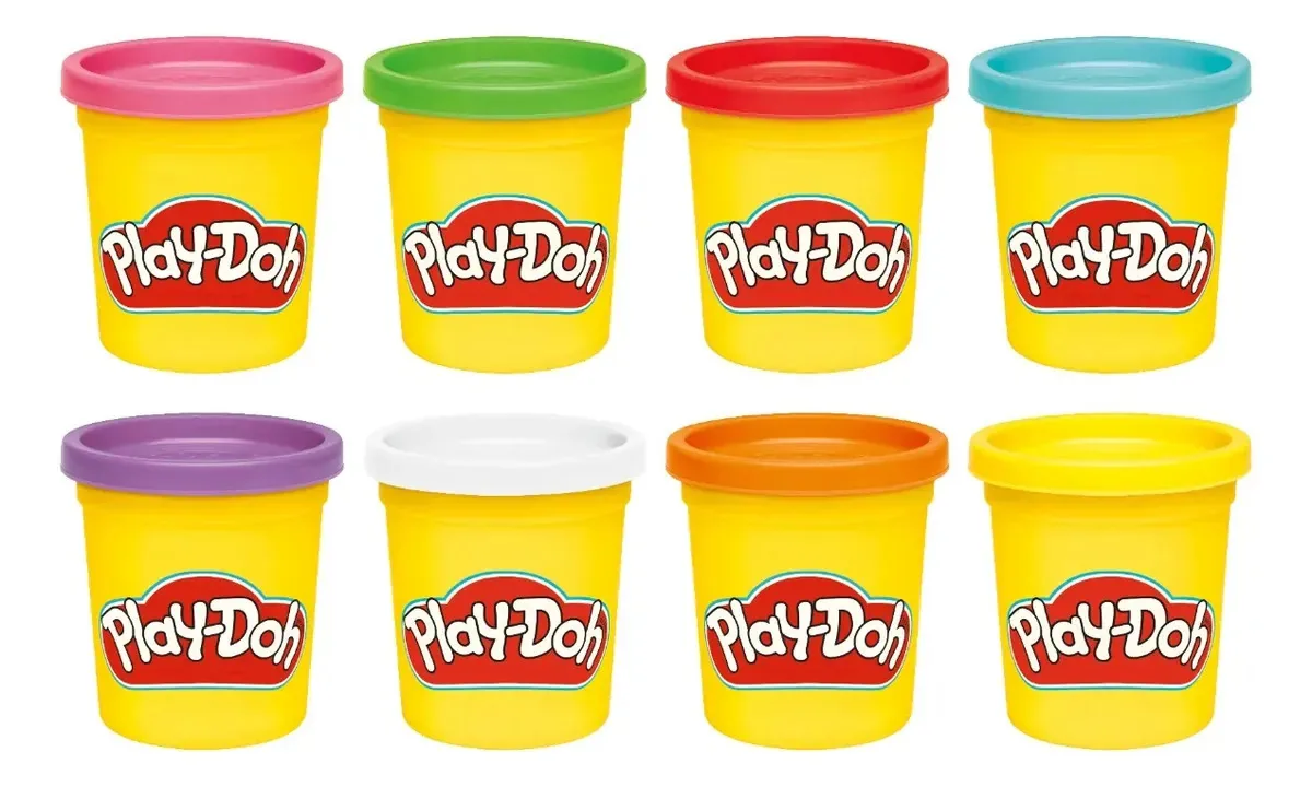Massinha De Modelar, Play Doh, 8 Cores, Arco-íris