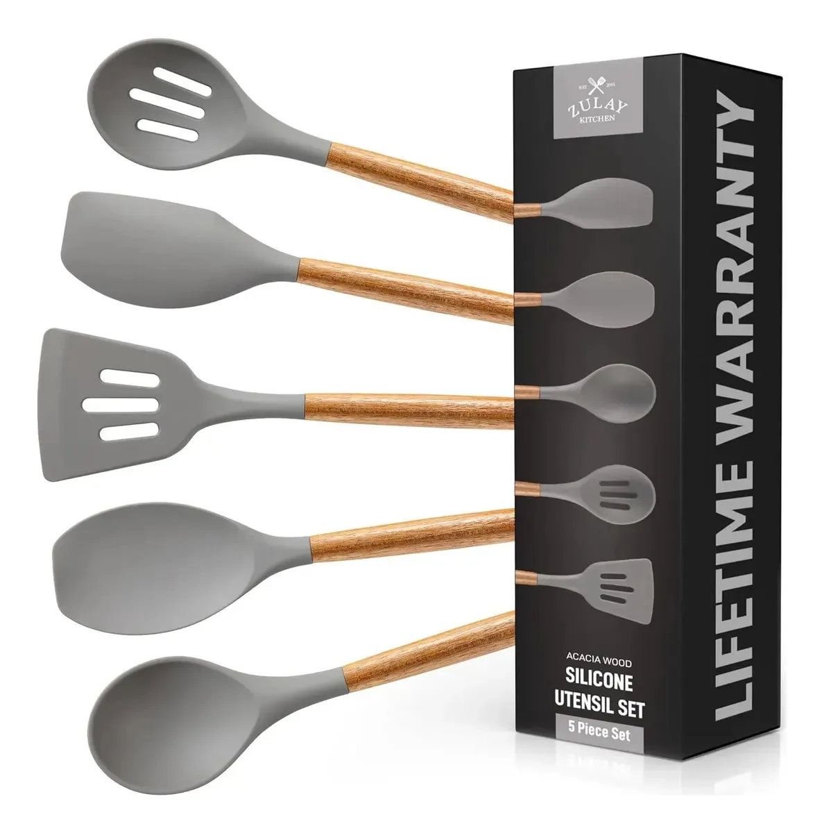 Conjunto de utensílios de cozinha antiaderentes Zulay - 5 peças