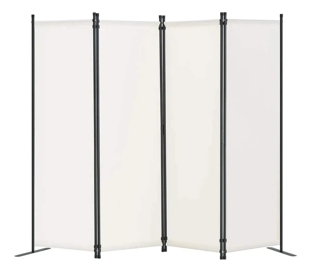 Biombo Vevor PFFSTGMS12 com design poliéster estilo oriental branco