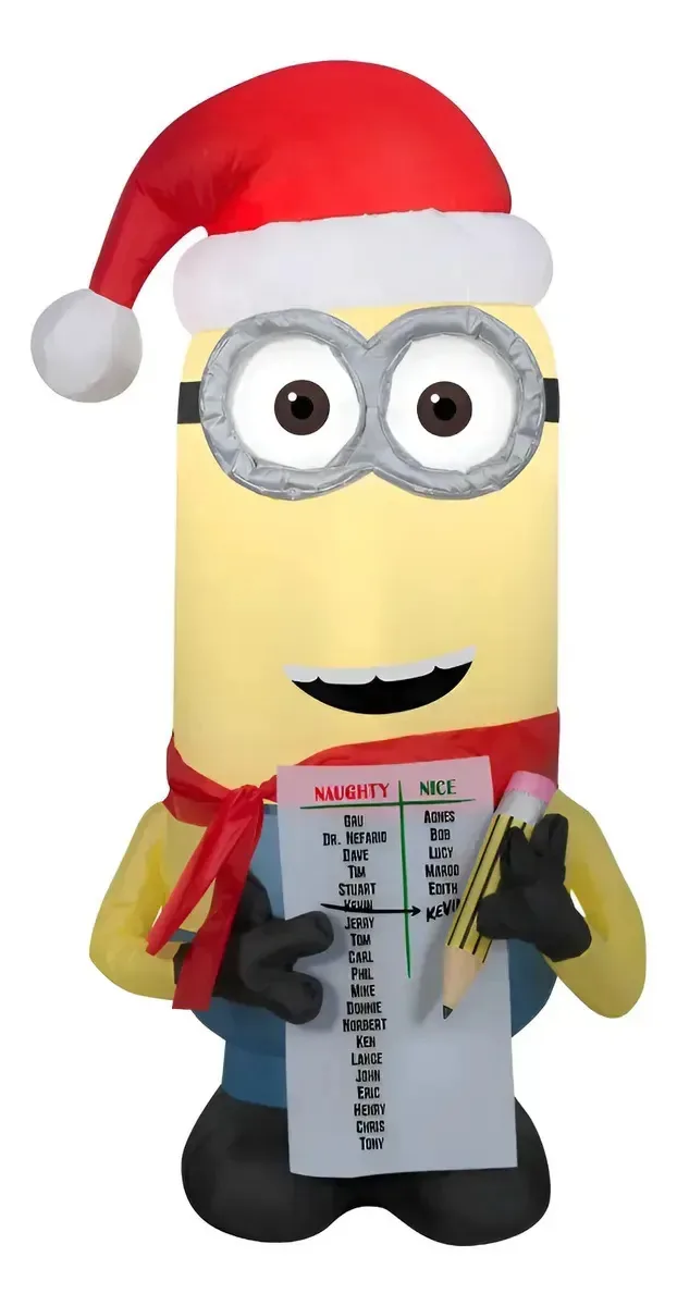 Decoração inflável de Natal Minion com luz LED incluída Kevin inflável Christmas