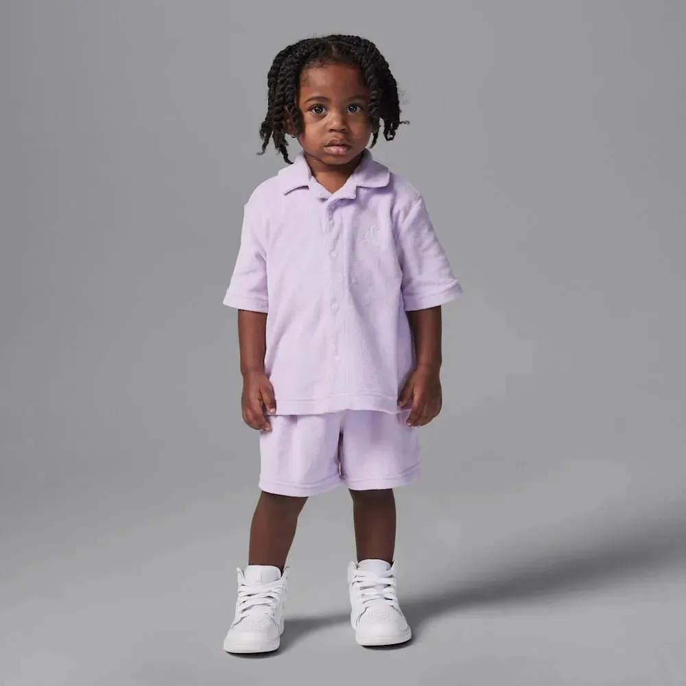 Conjunto de camisetas e shorts Lila Jordan para bebês (2 a 4 anos), cor do pulso, tamanho 2 anos