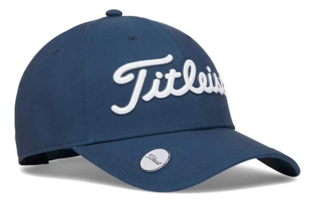 Cor do boné Titleist Players Ball Marker 2025: azul/branco, tamanho ajustável