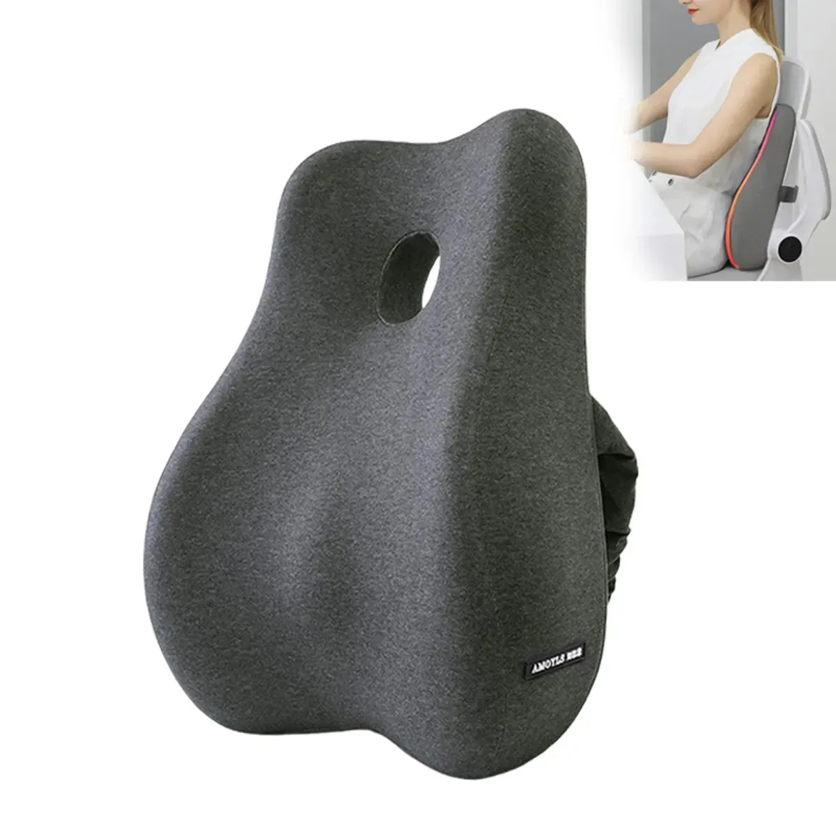 Almofada de apoio lombar Almofada lombar para carro e escritório