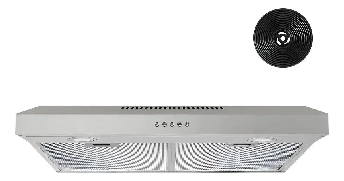 Exaustor silencioso com luz LED e filtros de prata