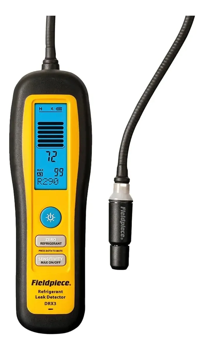 Detector de vazamento de gás refrigerante e combustível HVAC preto