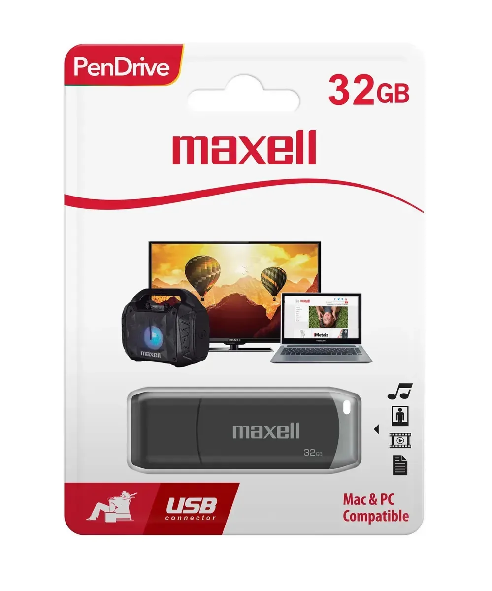 Unidade flash cinza Maxell Usbpd 32gb 2.0