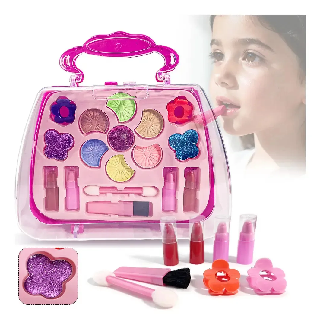 Conjunto de maquiagem de beleza, brinquedo lavável não tóxico para meninas. Nansike